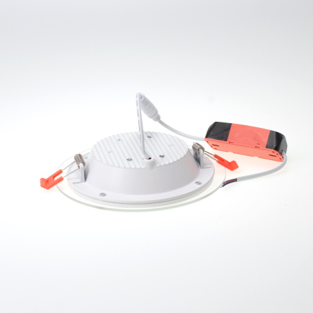 Светодиодный светильник встраиваемый B2 (220V, 12W, day white, круглый D160mm, стеклянная рамка)