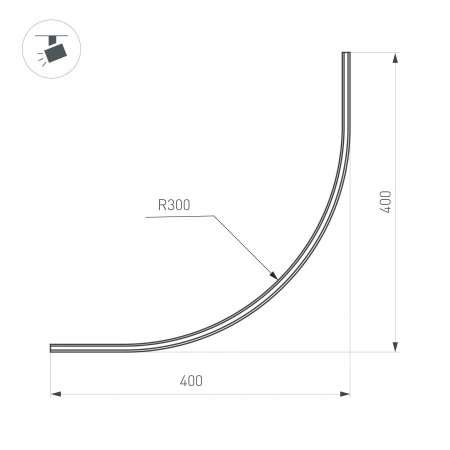 Трек MAG-MICROCOSM-TRACK-1115-ARC-R600 (BK) (Arlight, IP20)