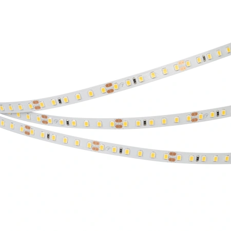 Светодиодная Лента RT-A120-8mm 24V Warm3000 (14.4 W/m, IP20, 2835, 5m) (Arlight, Открытый)