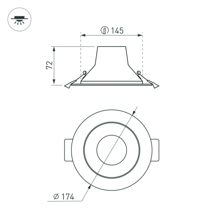 Светильник IM-STORM-R175-20W Day4000-MIX (WH, 80 deg, 230V) (Arlight, IP20 Металл, 3 года)