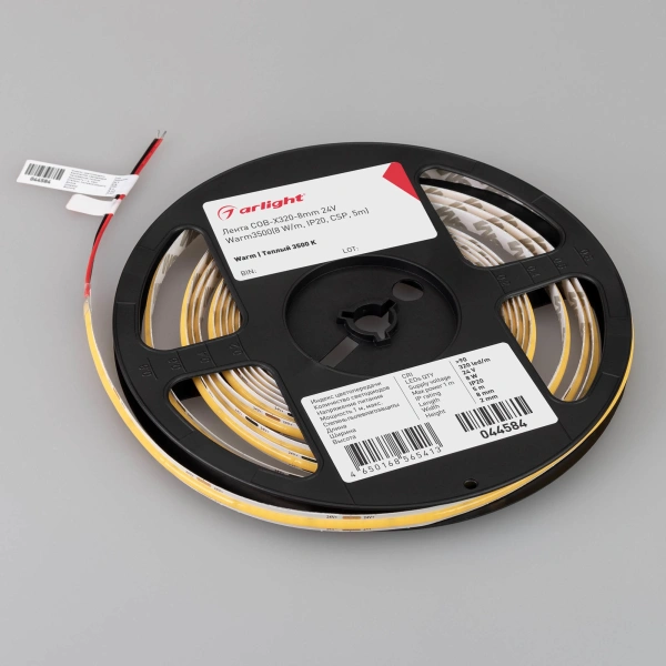 Светодиодная Лента COB-X320-8mm 24V Warm3500(8 W/m, IP20, CSP, 5m) (Arlight, -)