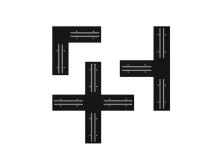 Угловой соединительный коннектор питания 6063 TrackLine
