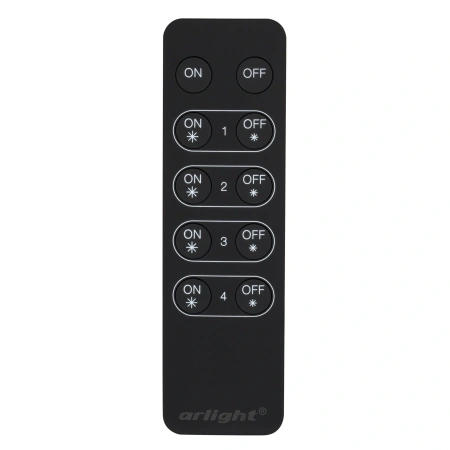 Пульт SR-2833K4 Black (диммер 4 зоны) (Arlight, IP20 Пластик, 3 года)