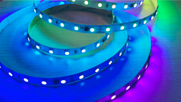 Лента светодиодная SPI, 5050, 60 LED/м, 14,4 Вт/м, 24В , IP20, Цвет: RGB