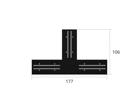 Соединительный элемент 6063 TrackLine Edgeless (L2 RAL9005)