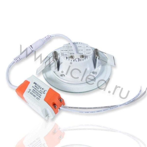 Светодиодный светильник встраиваемый IC-RW D100  (6W, Warm White)