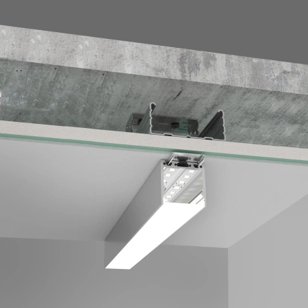 Профиль с экраном SL-LINE-3535-2500 ANOD+OPAL (Arlight, Алюминий)