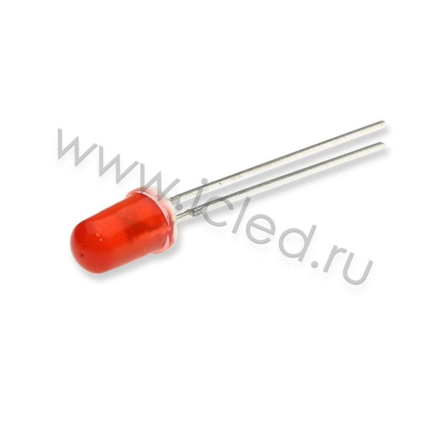 Светодиод ICL-5mm LE70 (red, 2000-3000 mcd, diffuse)