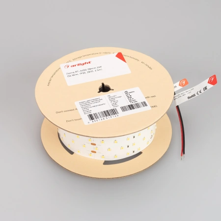 Светодиодная Лента RT-A350-58mm 24V White6000 (36 W/m, IP20, 2835, 2.5m) (Arlight, 36 Вт/м, IP20)