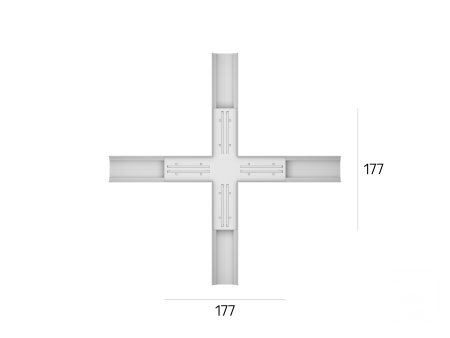 Угловой соединительный коннектор питания 6063 TrackLine