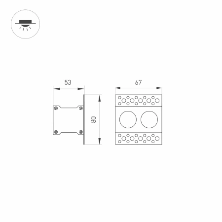 Светильник MS-ORIENT-BUILT-TRIMLESS-TC-S38x67-5W Day4000 (WH-BK, 30 deg, 230V) (Arlight, IP20 Металл, 5 лет)